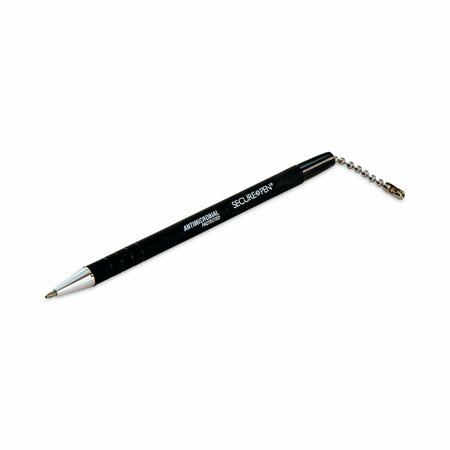 CONTROLTEK Replacement Antimicrobial Counter Chain Pen, Medium, 1 mm, Black Ink, Black 555565